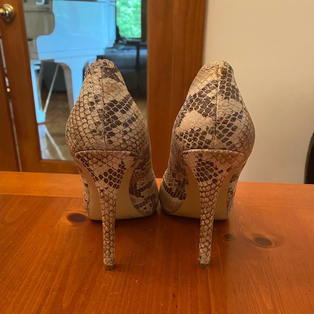 Snake Skin Print Heels View 2